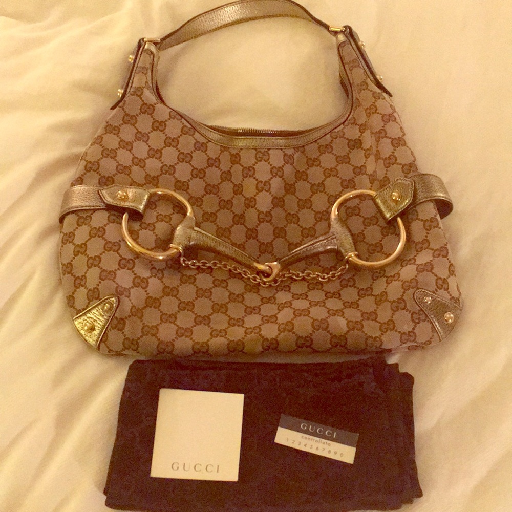 Authentic Gucci Horsebit hobo bag